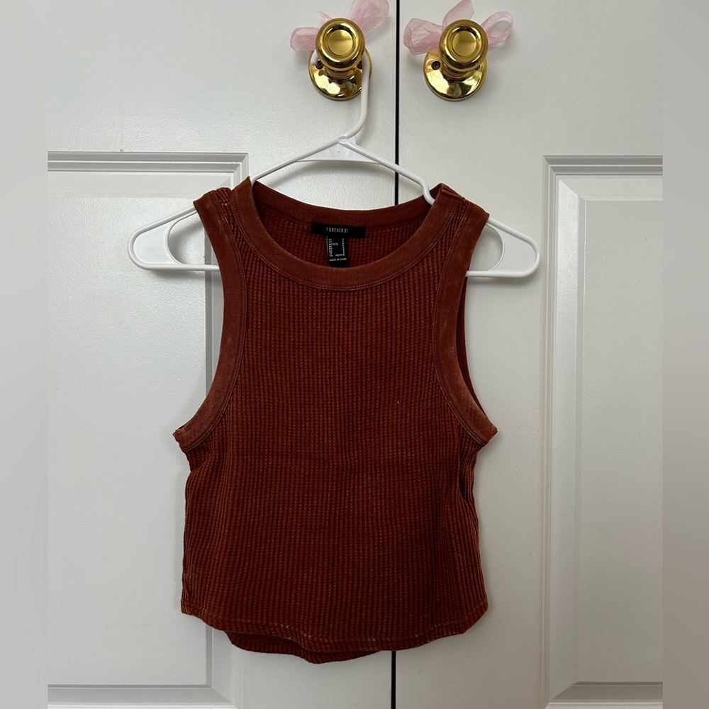 Rusty orange/light brown tank, Forever 21.